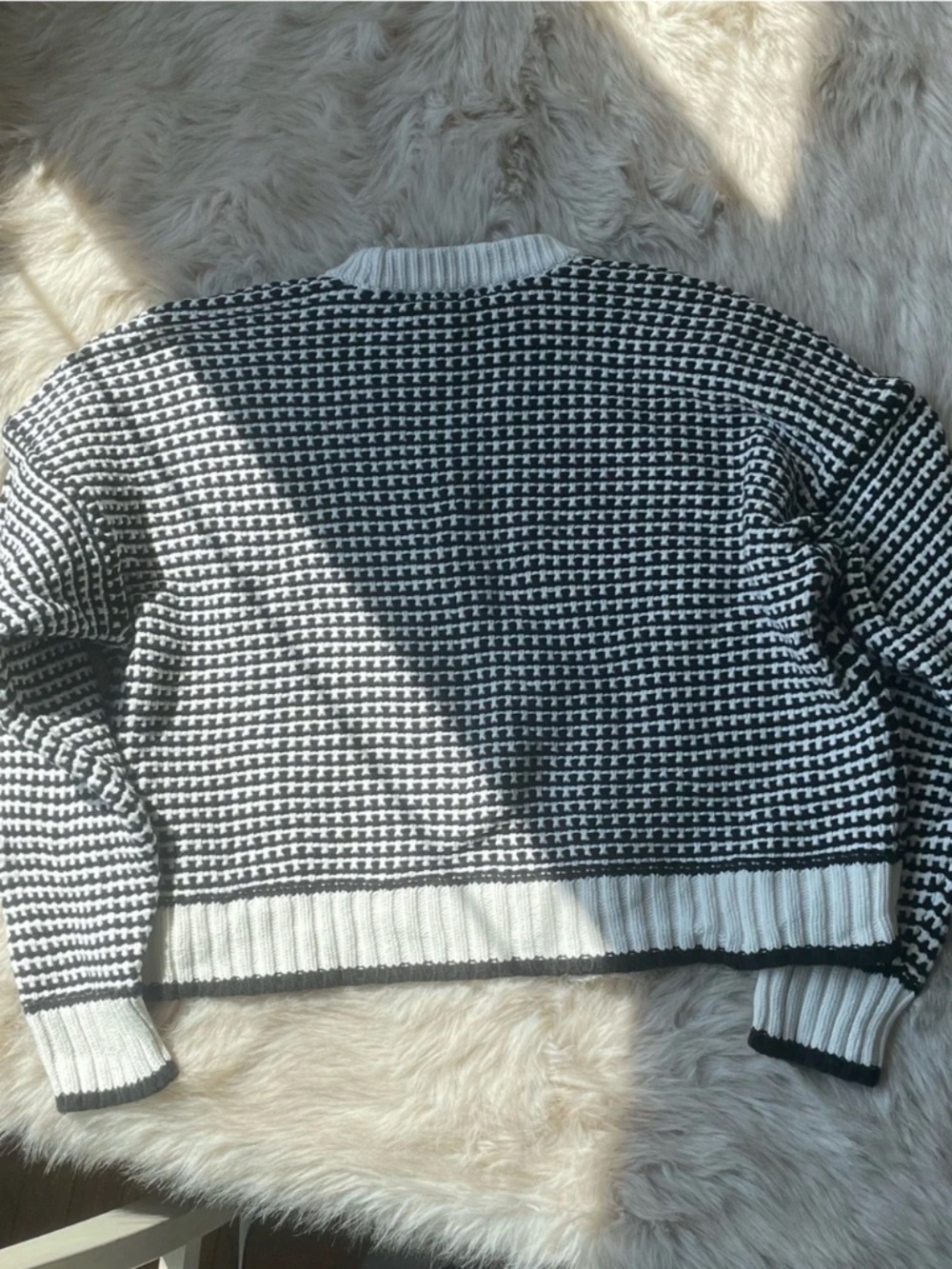 Madewell Textured-Stitch Crewneck Sweater in 100% Cotton - Size Medium - Picture 4 of 5